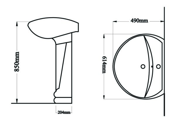 DURR DR04 | Full Pedestal Washbasin