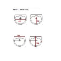 PORTA HD19 | Full Pedestal Washbasin