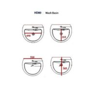 PORTA HD80 | Full Pedestal Washbasin