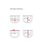 PORTA HDLP203A | Full Pedestal Washbasin