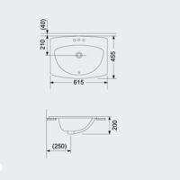 PORTA HDL410 | Over Counter Washbasin
