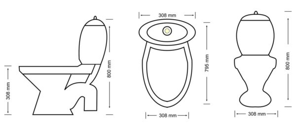 DURR DR02 | Two Piece Toilet