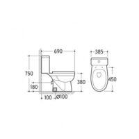 FINECERA FC823 | Two Piece Toilet