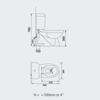 PORTA HD12N | Two Piece Toilet