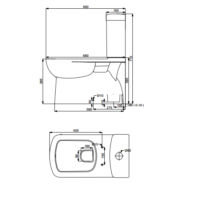 PORTA HD200N | Two Piece Toilet