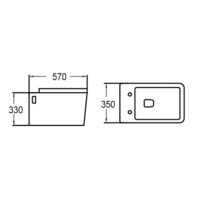 FINECERA FC883 | Wall Hung Toilet