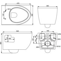 PORTA HD428WH | Wall Hung Toilet
