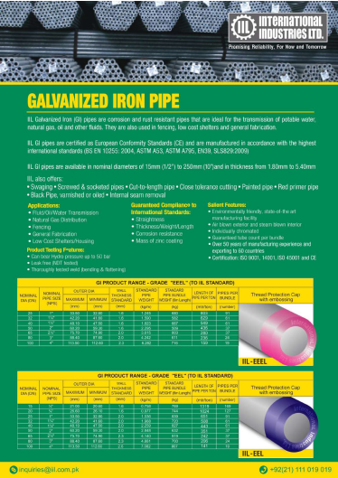 IIL-GI-Galvanized-Iron-Pipe