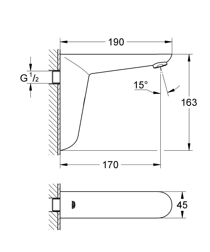 GROHE Euroeco Cosmopolitan 36274000 | Sensor Basin Tap