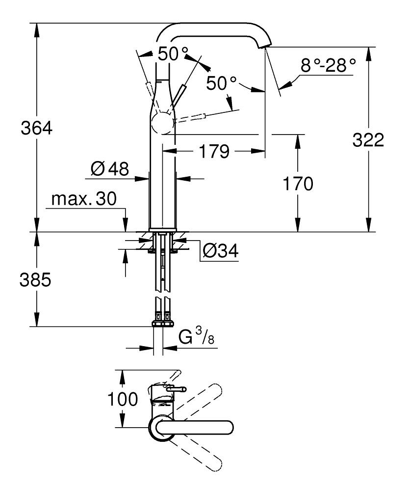 GROHE Essence 24170KF1 | Basin Mixer