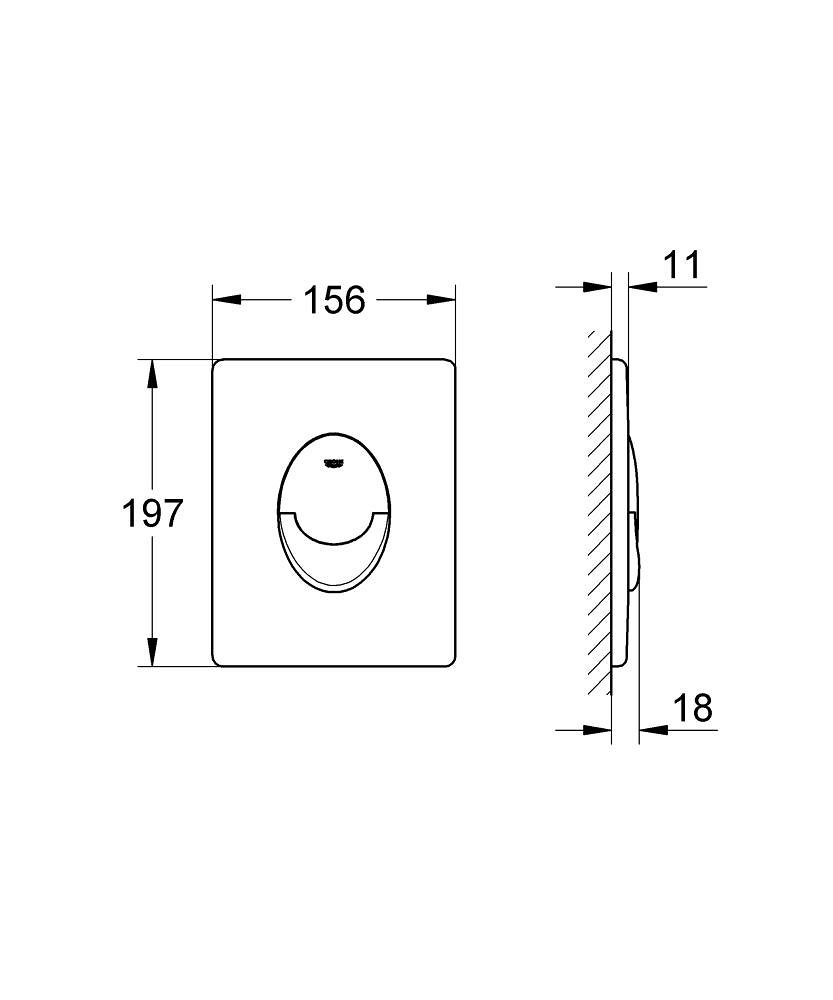 GROHE Skate Air 38505KF0 | Flush Plate