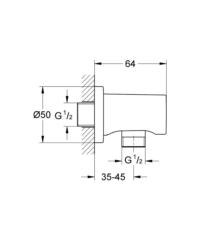 GROHE 22118KF0 | Shower Connector