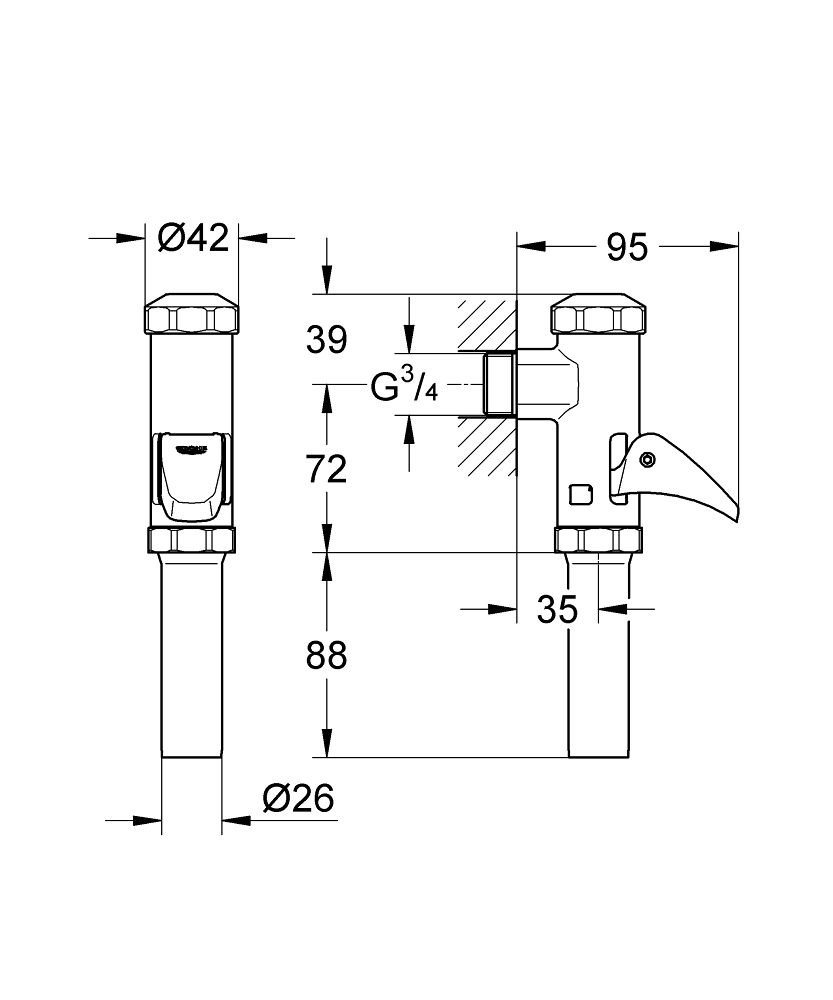 GROHE 37141000 | WC Flush Valve
